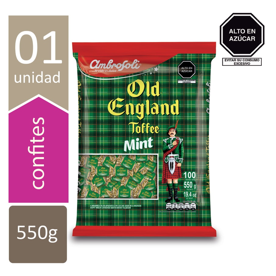 OLD ENGLAND TOFFEE MINT BOLSA 550 GR