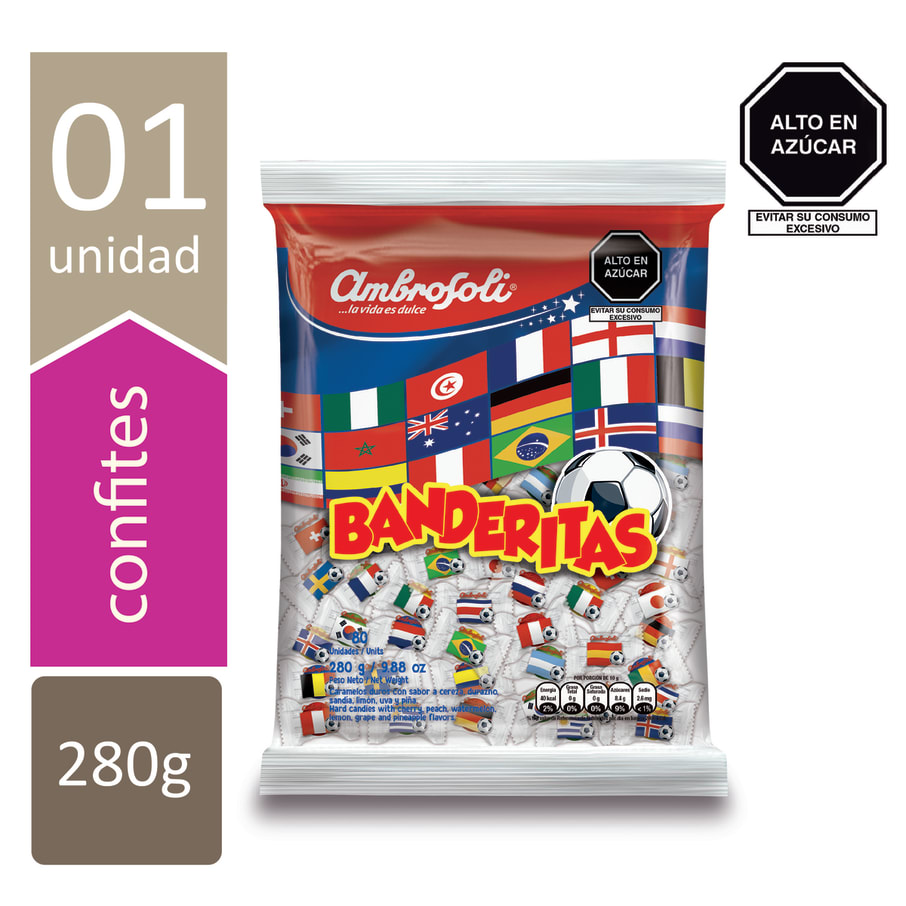 CARAMELOS BANDERITAS 80x3.5 GR