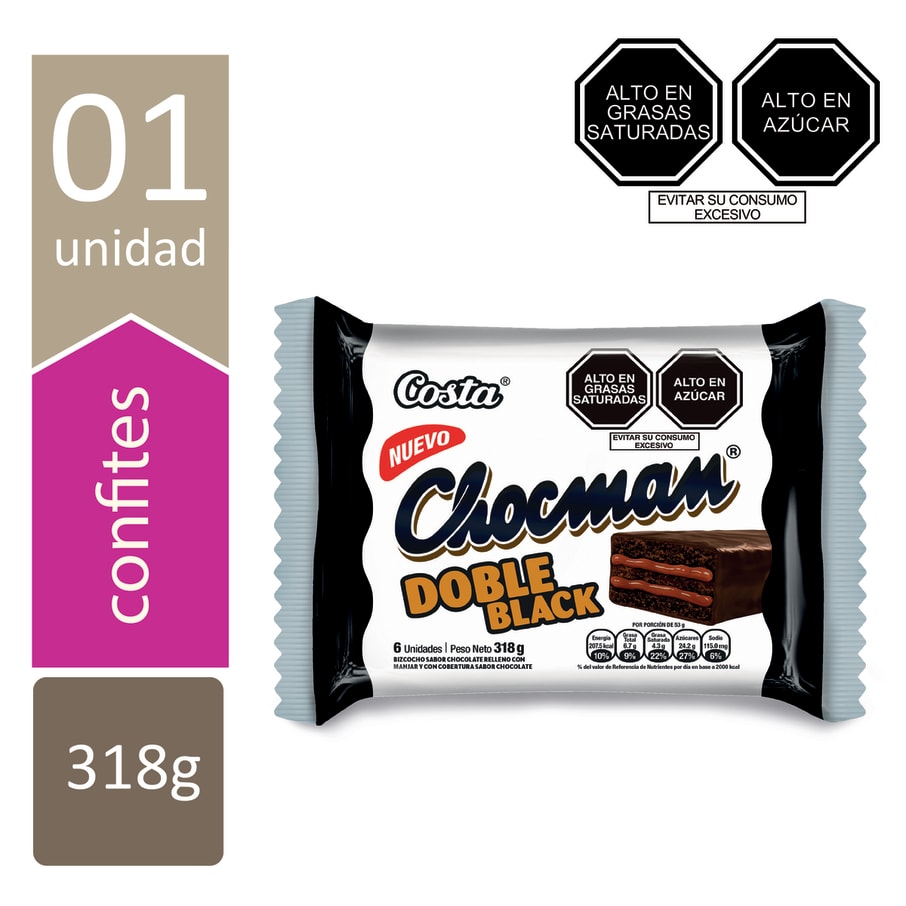 BIZCOCHO CHOCMAN DOBLE BLACK 6x53 GR