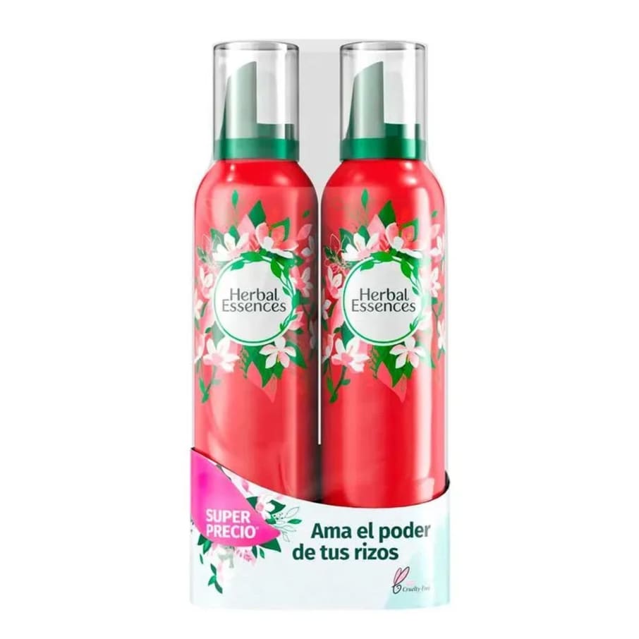 2 Pack Mousse Herbal Essences Rizos 200 Gr