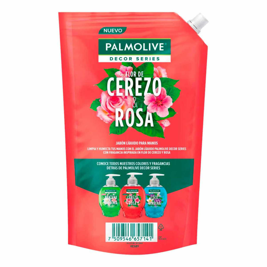 Jabon Liq. Palmolive Flor De Cerezo Y Rosa Dou Pack 800 Ml