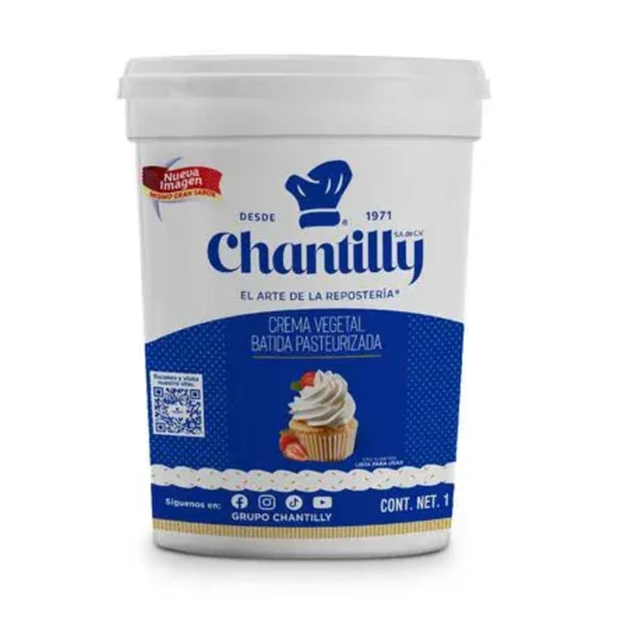 Crema Batida Chantilly Vasija 1 Lt.