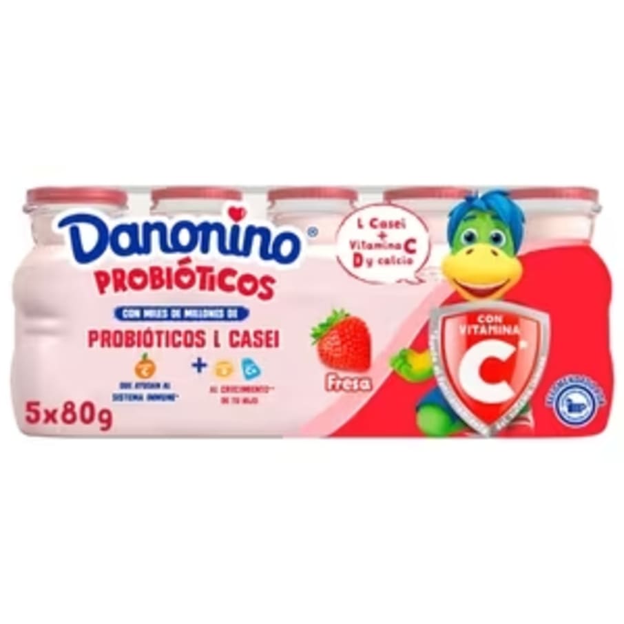 Danonino Probioticos Fresa 400Gr C/5Pz