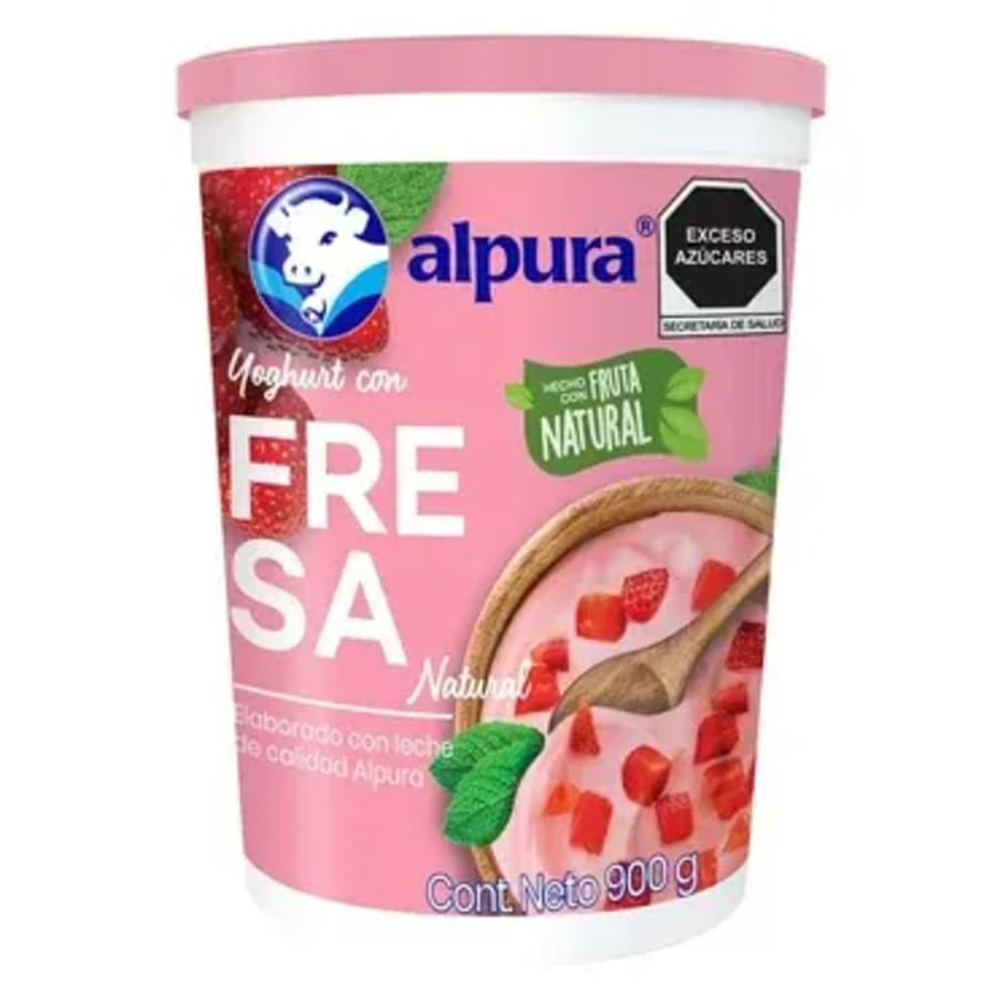 Yoghurt Batido Alpura Con Fresa 900Gr