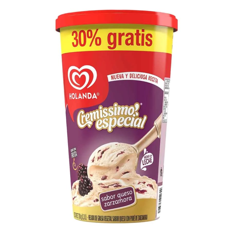 Helado Queso Zarzamora Holanda 1.3L