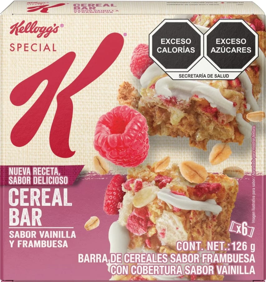 Barras Special K Vainilla Frambuesa 126 Gr Kelloggs Aa, A, B