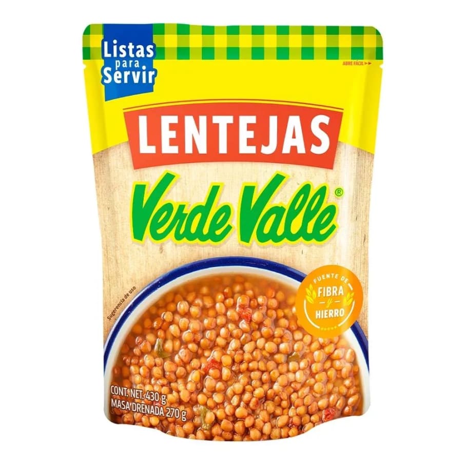 Lenteja Lista Para Servir Verde Valle 430 Gr Dp