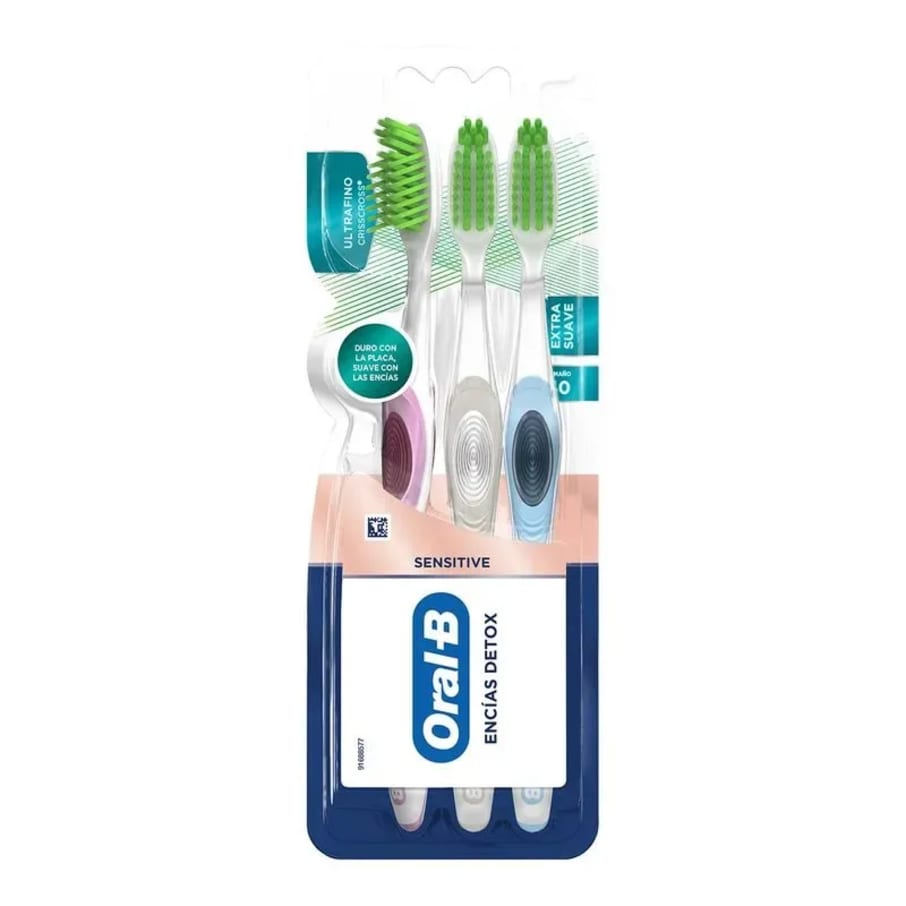 Cep. Dental Adulto Oral-B Encias Detox 3Pza