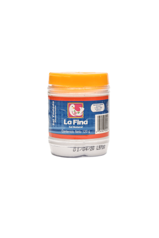 Sal La Fina Refinada Yod Floururada Bote 120 Gr