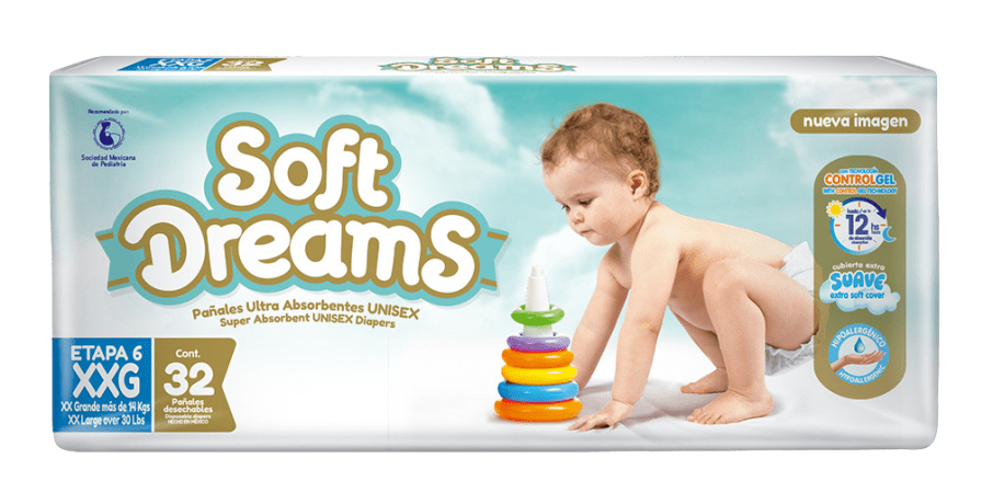 Pañal Soft Dreams E6 Xxg C/32 Pzas