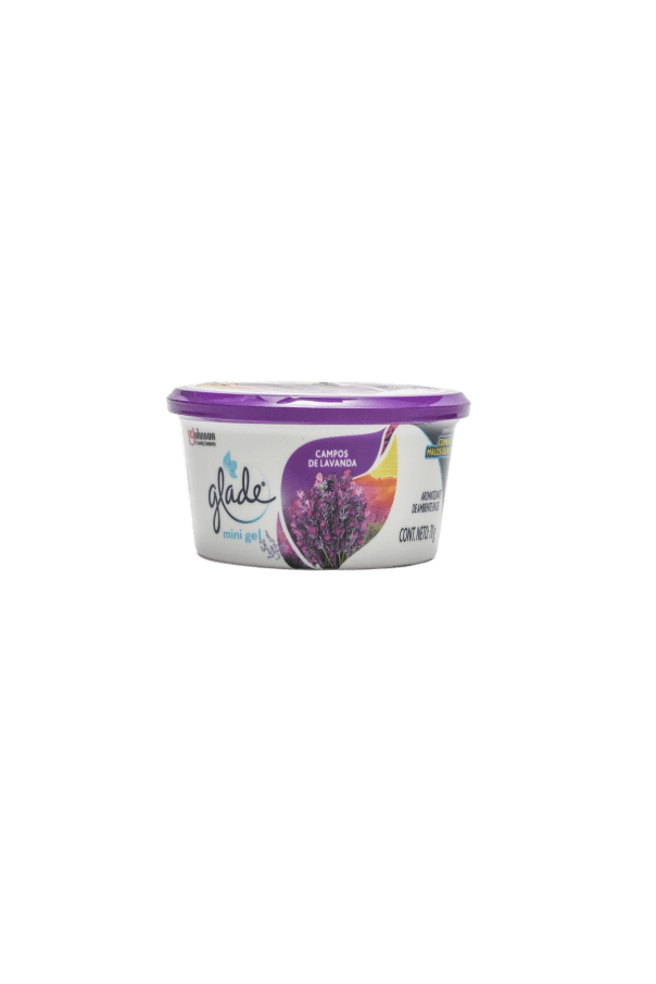 Aromatizante Glade Mini Gel Campos De Lavanda 70 Gr