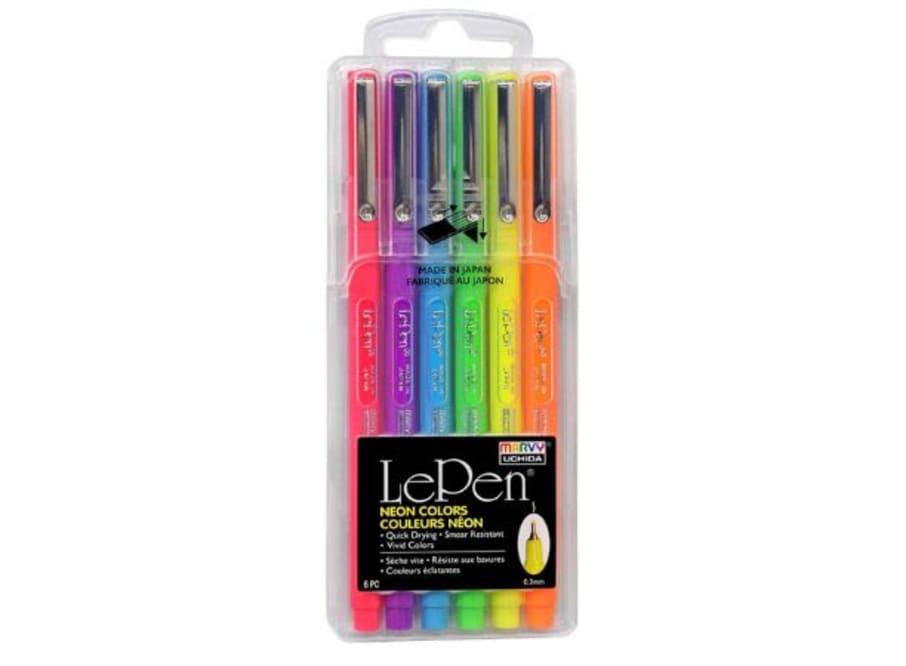 SET 6 PZA. LE PEN NEON SET