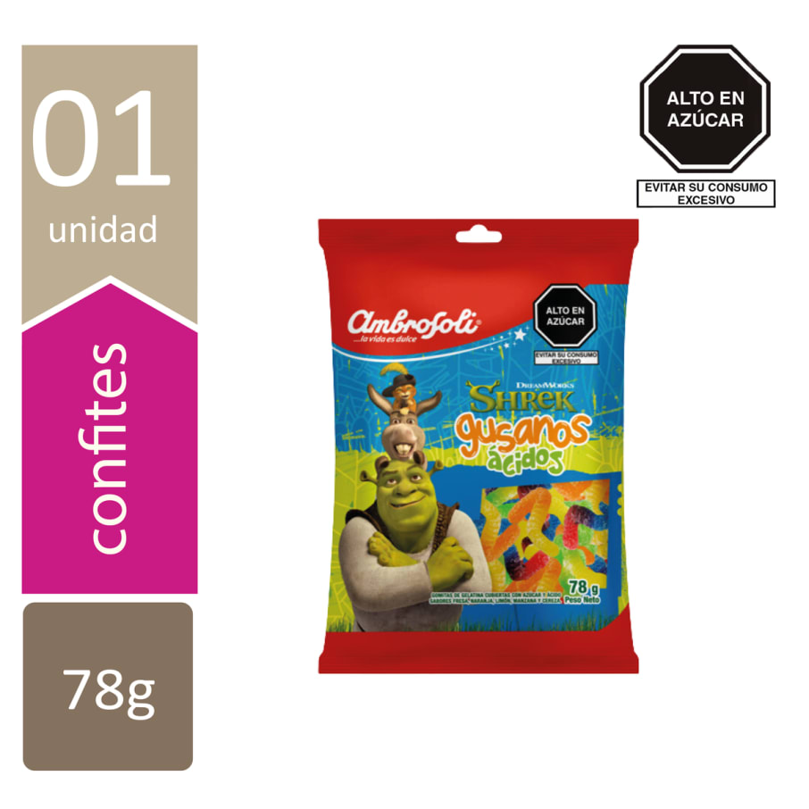 GOMA SHREK GUSANOS 78 GR