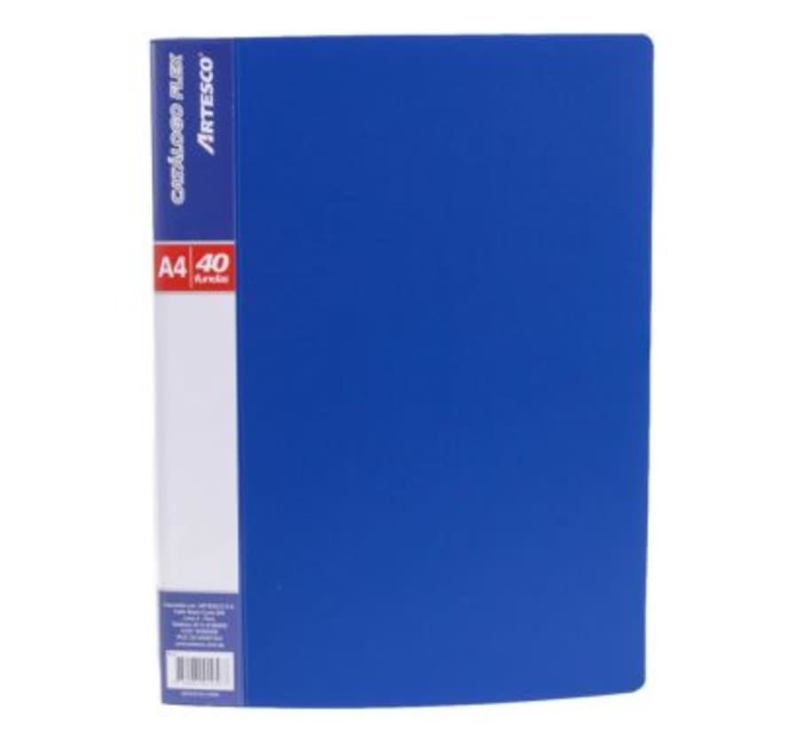 Catálogo A4 para 20 Hojas Azul x 1 Unidad