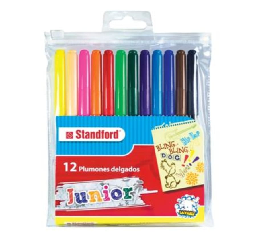 Plumón Junior Estuche x 12 Unidades