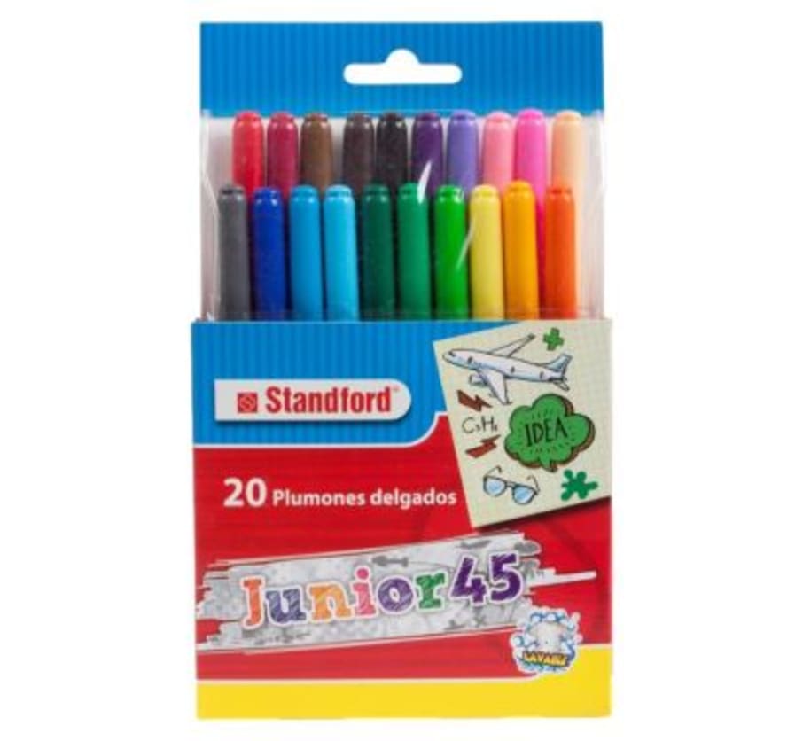 Plumón Junior 45 Estuche x 20 Unidades