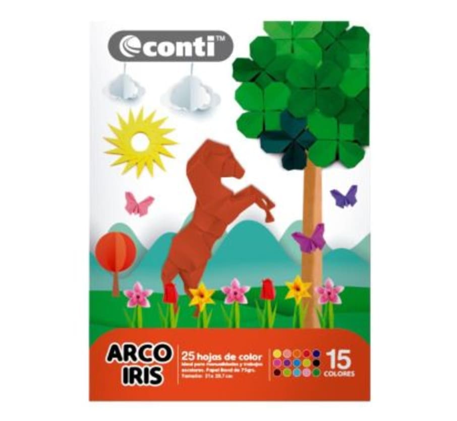 Block Papel Arcoiris A4 75 g x 25 Hojas