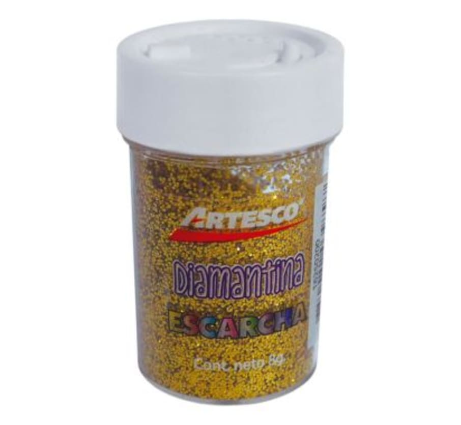 Diamantina Metálica Frasco x  8 g Dorado