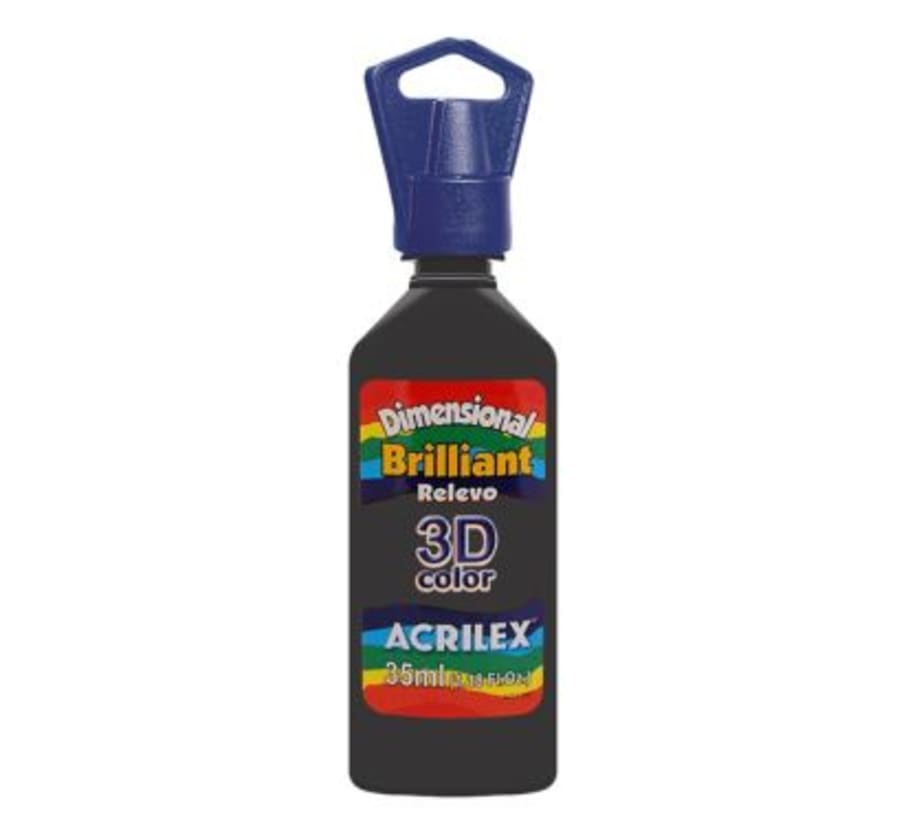 Pintura 3D Brillante x 35 ml Negro