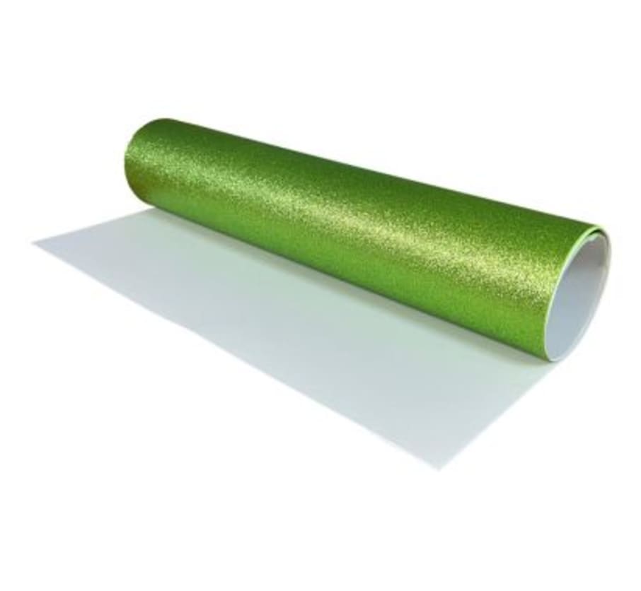 Goma Eva 50 cm x 70 cm Adhesivo Escarchado Verde Claro x 1 Pliego