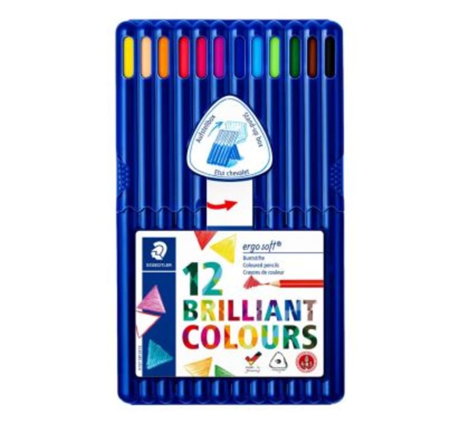 Colores Triangulares Ergosoft Caja de Plástico x 12 Unidades