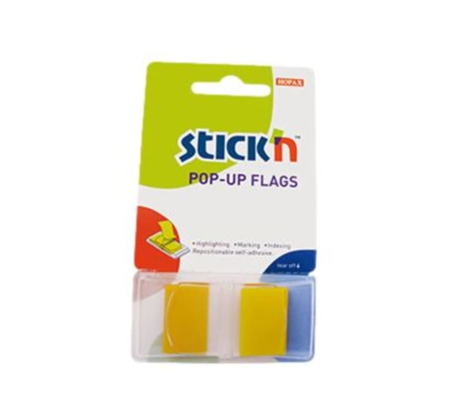 Banderita Pop up Flags 45mm x 25mm Blister x 50 Unidades Amarillo