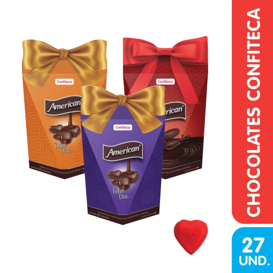 AMERICAN CORAZONES LECHE NARANJA 27X12 (SV) RV1