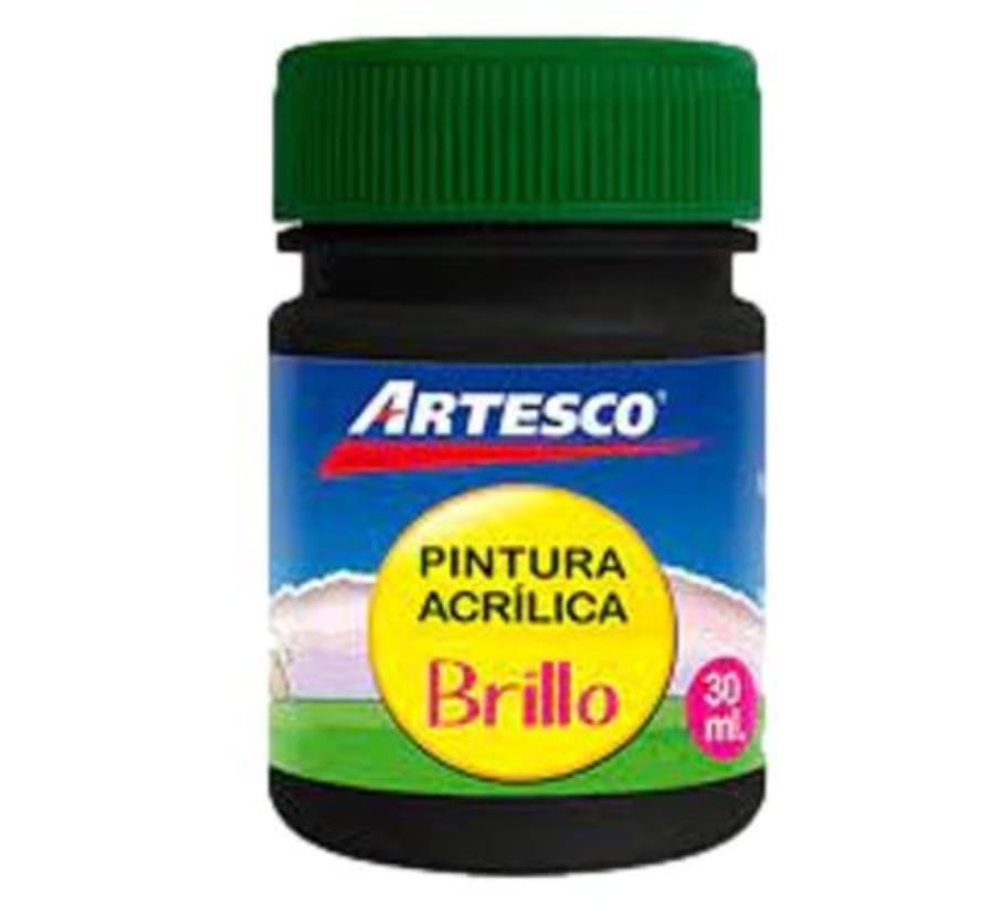 Pintura Acrílica Brillante Negro x 30 ml