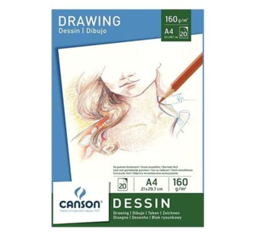 Block Pad Dessin A4 20 Hojas 160 g