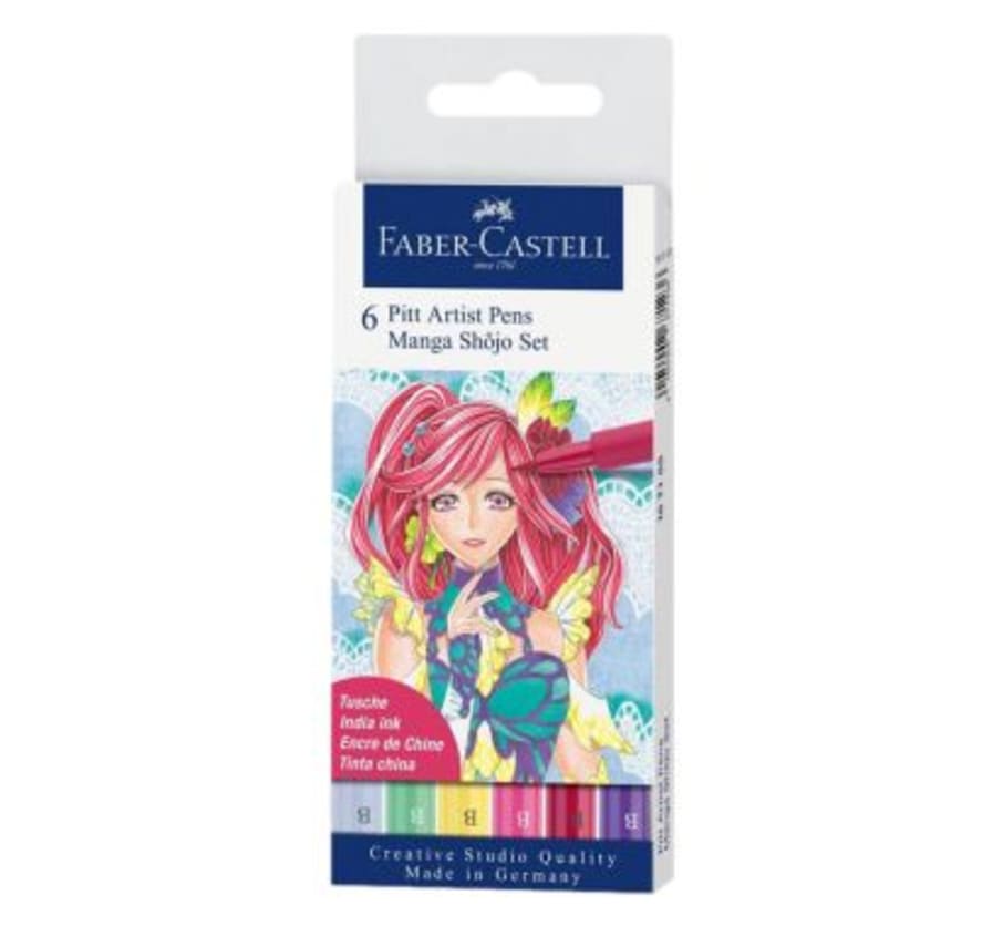 Set Manga Shojo Pitt Artist Pen x 6 Unidades