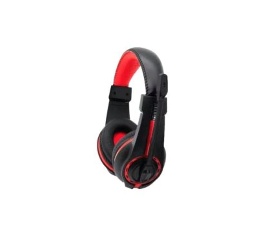 Audífono Stereo con Micrófono HV-H2116D Rojo y Negro