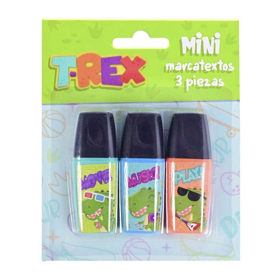 Mini Marcatextos 3 Pzs T-Rex