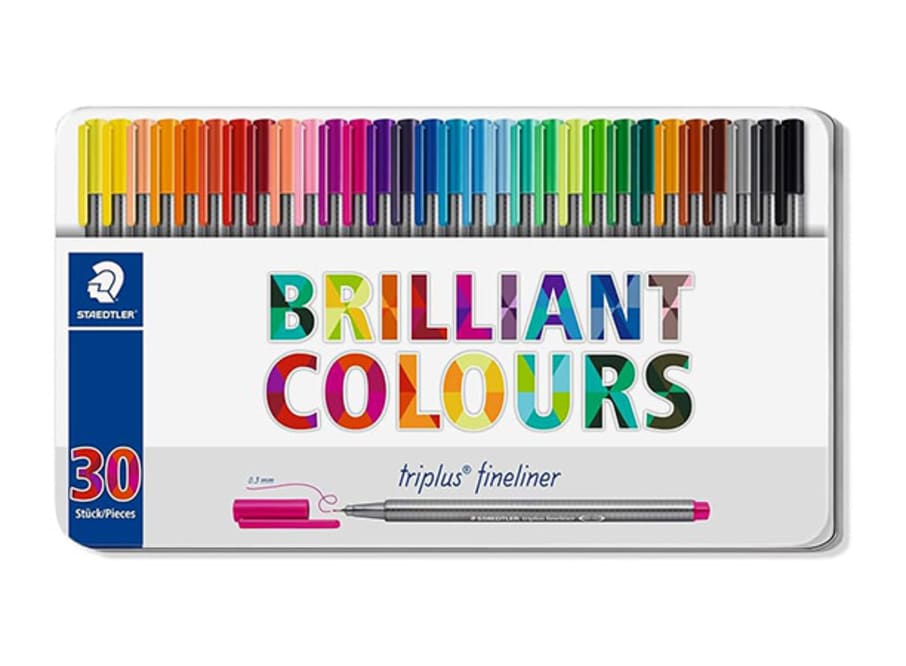 ESTUCHE STAEDTLER METAL FINELINER TRIPLUS 30 COLORES (334 M30)