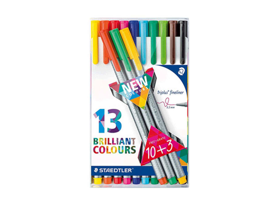 FINELINER STAEDTLER TRIPLUS 10 + 3 GRATIS