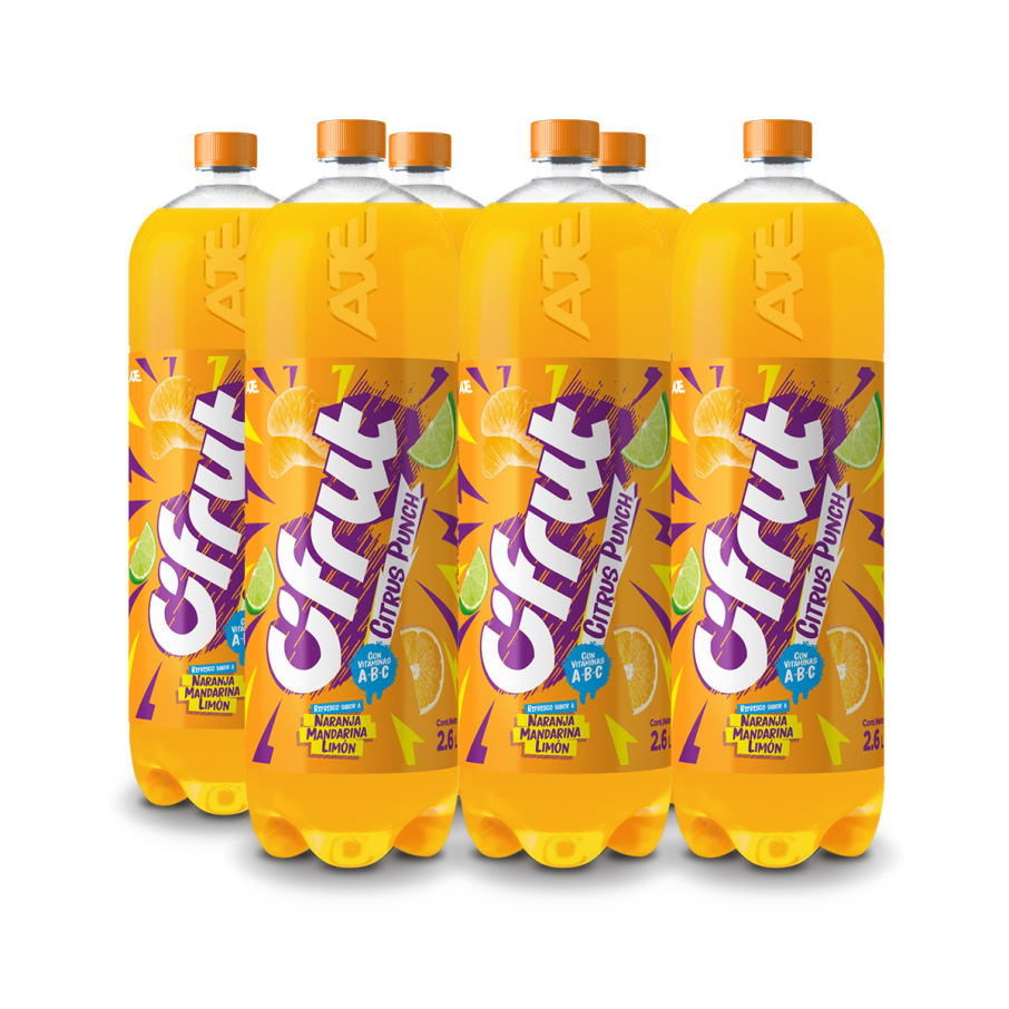 CIFRUT NARANJA, MANDARINA Y LIMON PET NO RETORNABLE 2600 ml 6 p