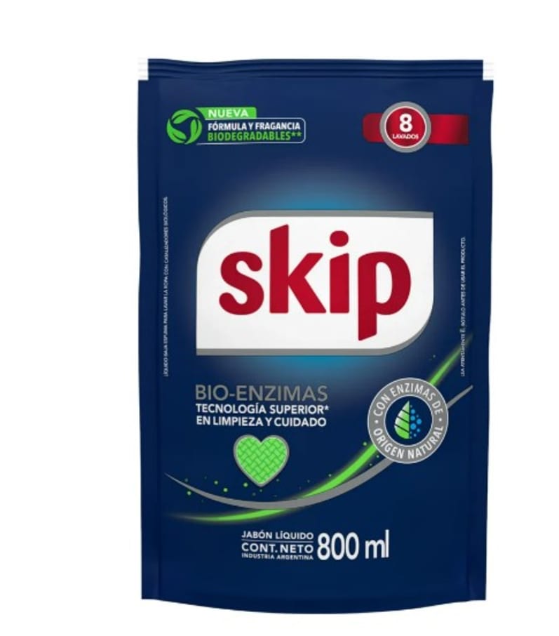 SKIP LIQ LV ROPA BIO ENZIMAS DP 12X800ML