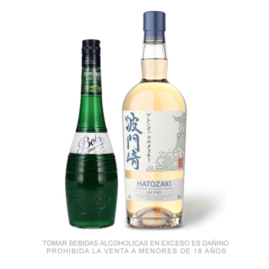 Pack Whisky Japones Hatozaki 700ml + Bols De Menta 700ml