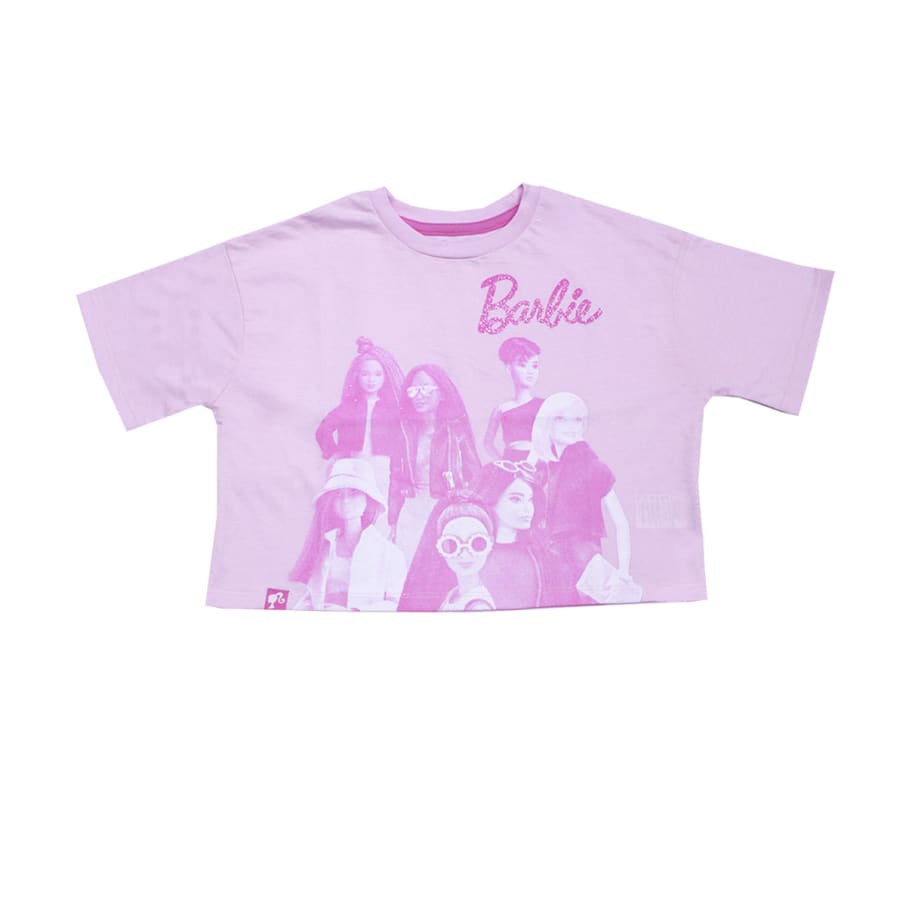 POLO MANGA CORTA NIÑA BARBIE ROSADO 