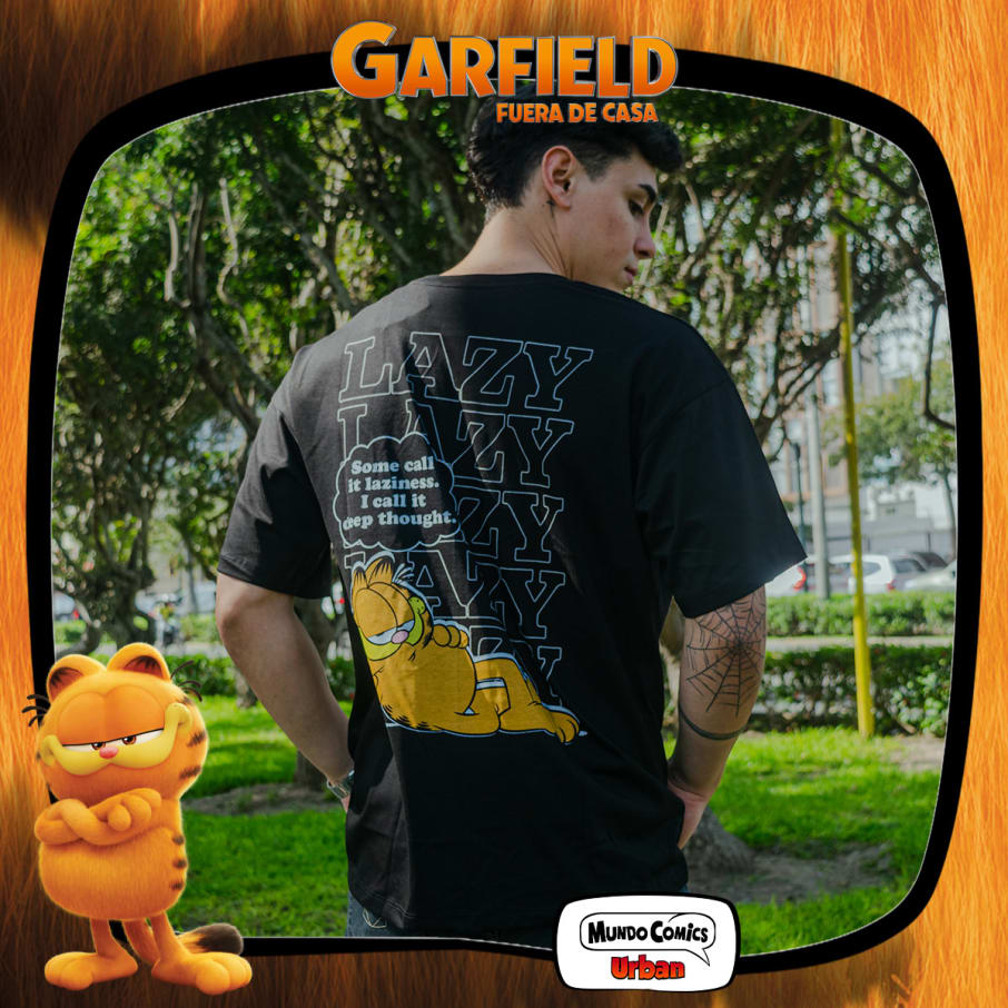 POLO OVERSIZE MC HOMBRE GARFIELD