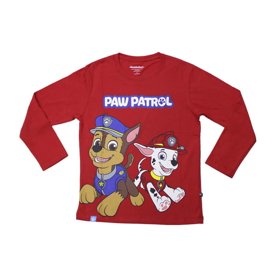 POLO MANGA LARGA NIÑO PAW PATROL ROJO 