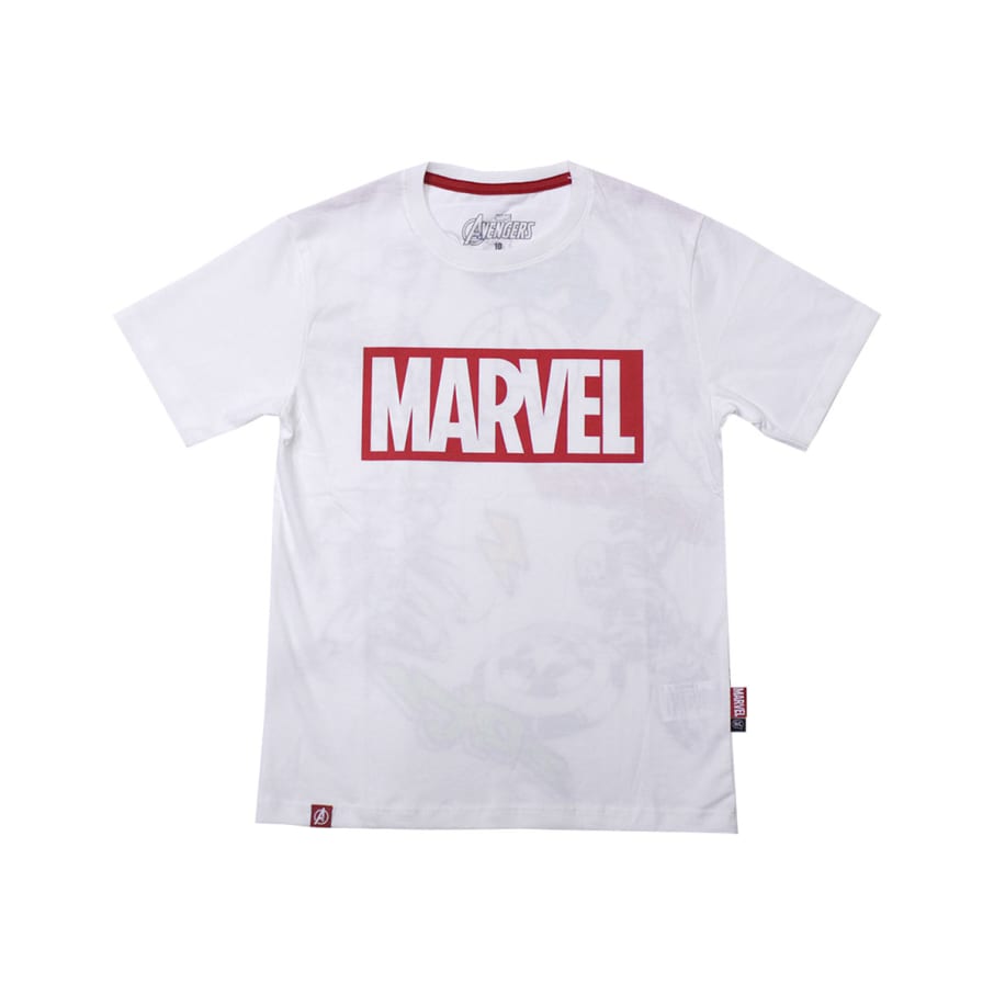 POLO MANGA CORTA NIÑO AVENGERS MARFIL 