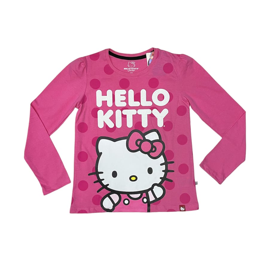 POLO BASICO ML NIÑA HELLO KITTY ROSADO