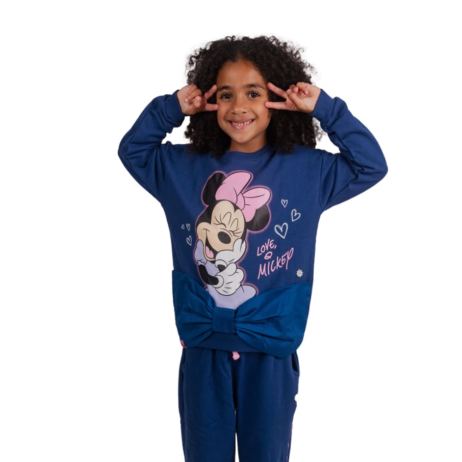 POLERA NIÑA MINNIE MOUSE ACERO