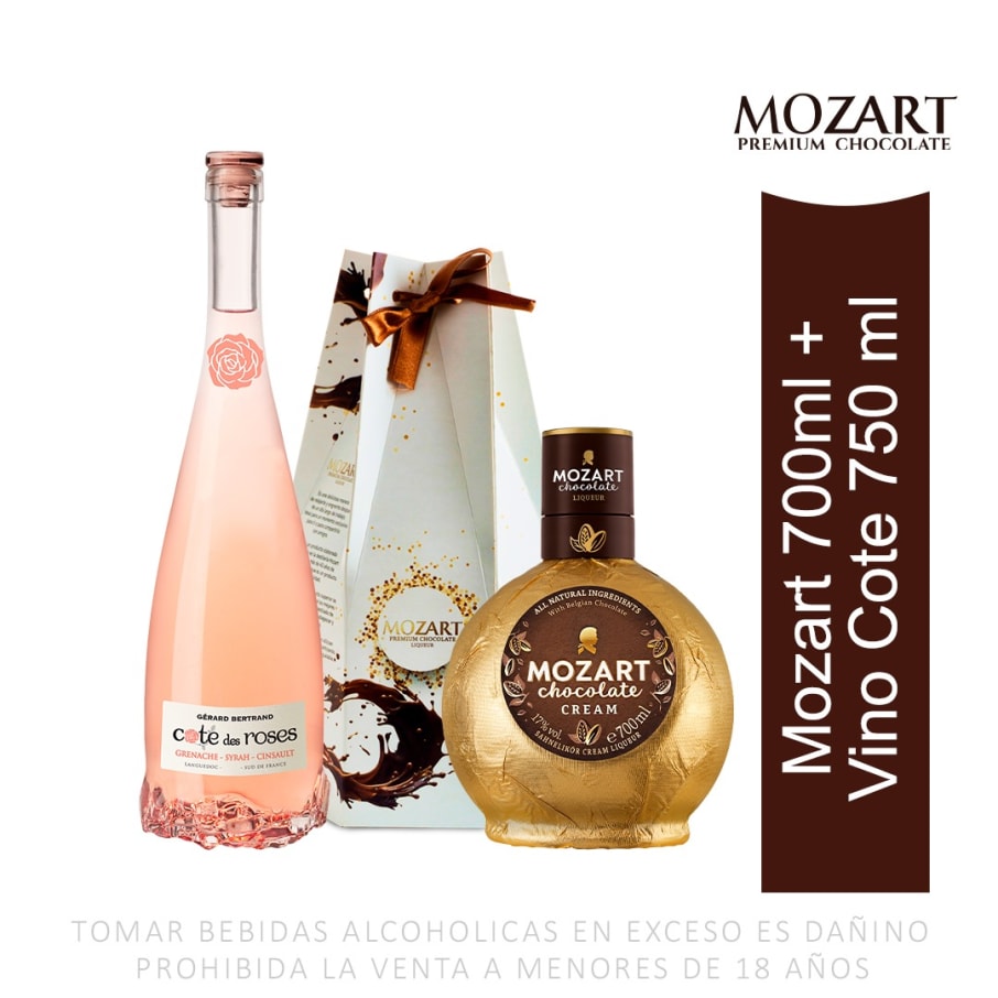 Pack Mozart Sorprende: Mozart 700ml caja regalo + Vino Cote 750ml