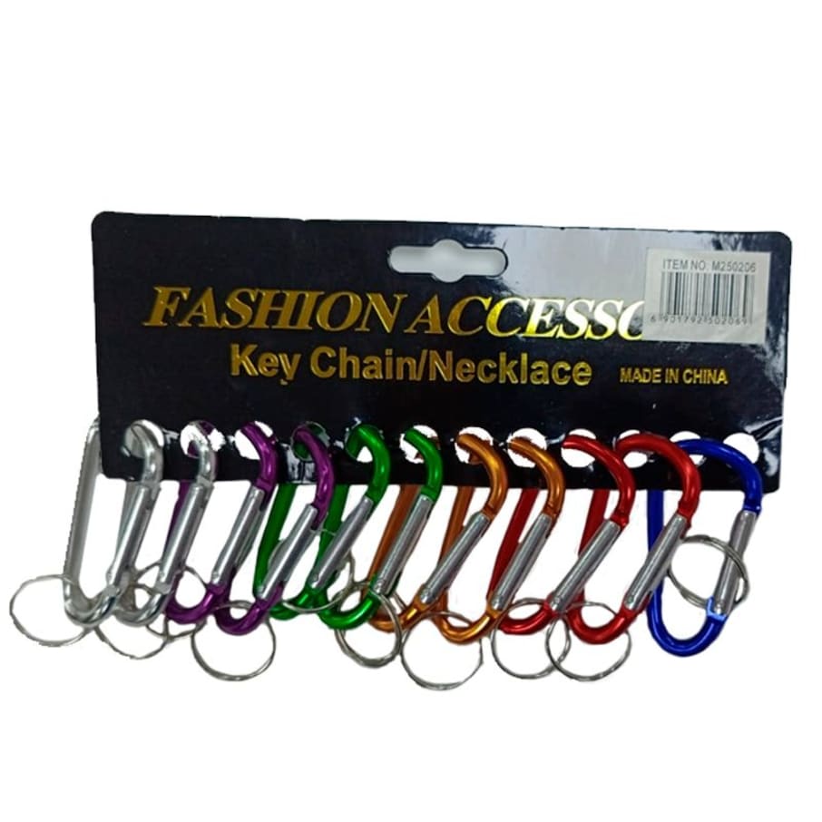 *OF IMP MOSQUETON SET COLOR 6CM ALUM (12U)