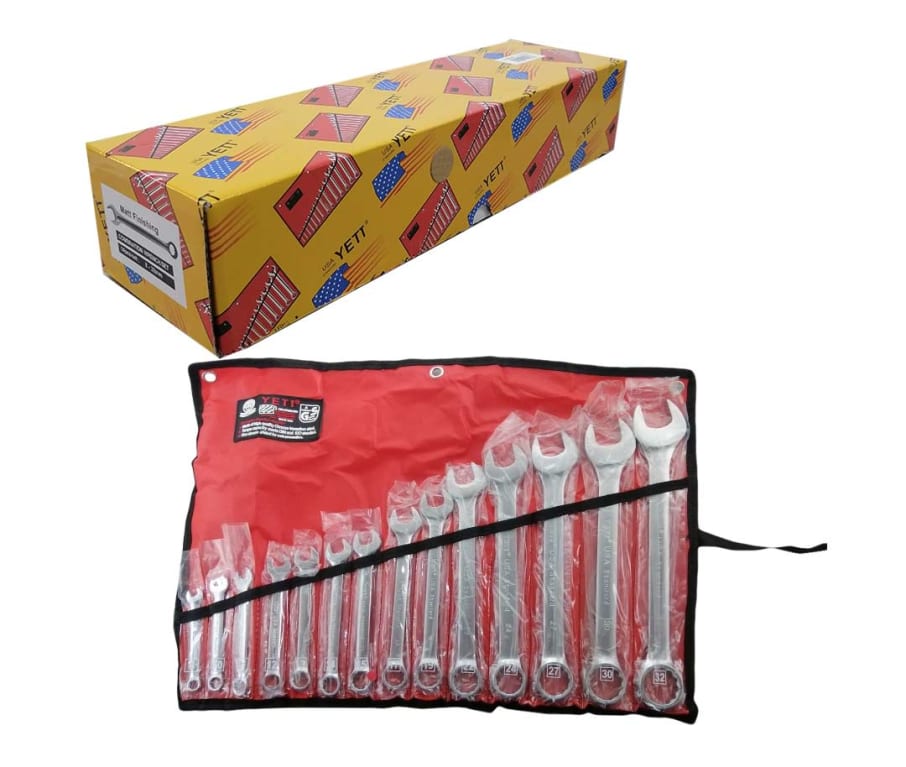 IMP JGO LLAVES MIXTAS 14PZ USA 8MM-32MM Rojo