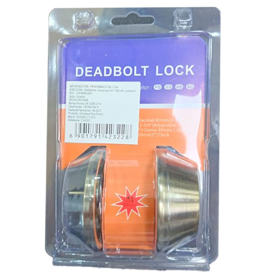 IMP CERROJO LLAVE/SEGURO BRONCE (101-BK)