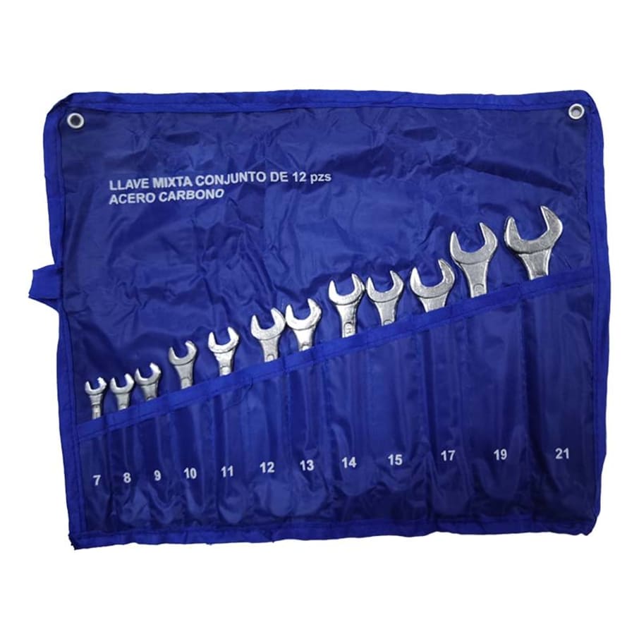 IMP JGO LLAVES MIXTAS 12PZ  7MM-21MM KIT ROLL