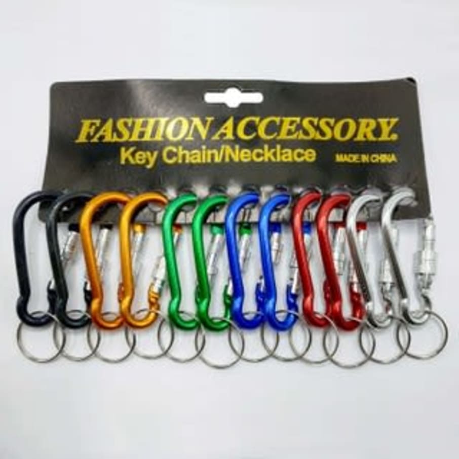 *OF IMP MOSQUETON COLORES 6CM ALUM C/ROSCA (12U) R