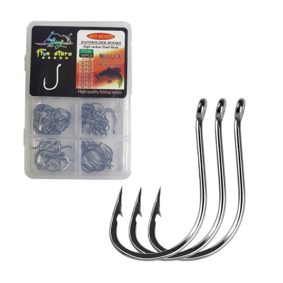 IMP GANCHO ACERO CARBONO HOYO P/PESCA 100Und Apro